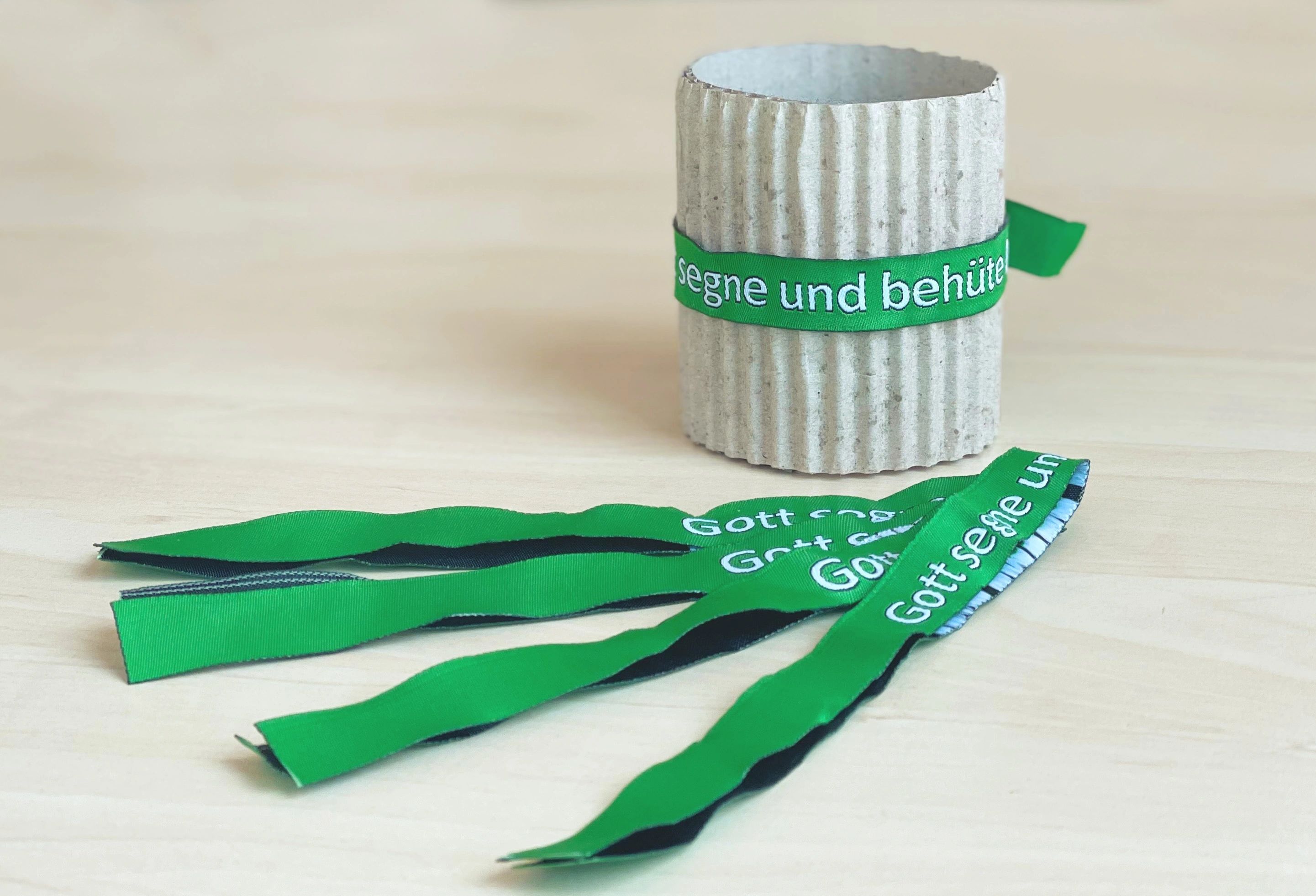 Segensband grün "Gott segne und behüte dich"